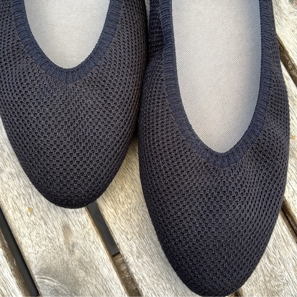 All Birds Black Treebreezer Pointed Toe Flats - Picture 2 of 6
